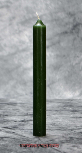 Hexenshop Dark Phönix Grün Durchgefärbte Ritualstabkerze